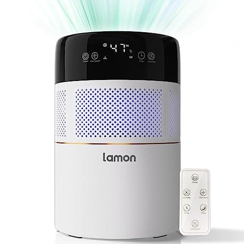 Lamon® Evaporative Humidifier, 400ml/H Cool Moisture Humidifier and Air Purifier with Anion & Filter for Baby, Kid Bedroom, Quiet Work Humidifiers, 4.5L