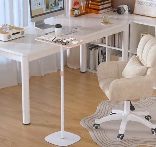 tonchean Adjustable Laptop Standing Desk 18.5"-47.2", Portable Floor Podium Stand & Laptop Floor Stand for Bedside, Small Standing Desk for Home Office, Tall Side Table for Small Spaces 6