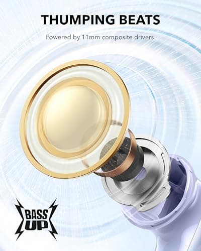 Soundcore P40i by Anker, Noise Cancelling Wireless Earbuds, Adaptive Noise Cancelling to Environments, Heavy Bass, 60H Playtime, 2-in-1 Case and Phone Stand, IPX5, Wireless Charging, Bluetooth 5.3 5