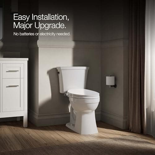 Kohler PureWash M300 Manual Elongated Bidet Toilet Seat, Chrome Handle, Quiet-Close Lid Prevents Slamming, Toilet Bidet, Easy Installation with Quick-Release Hinges, Self-Cleaning Wand 8