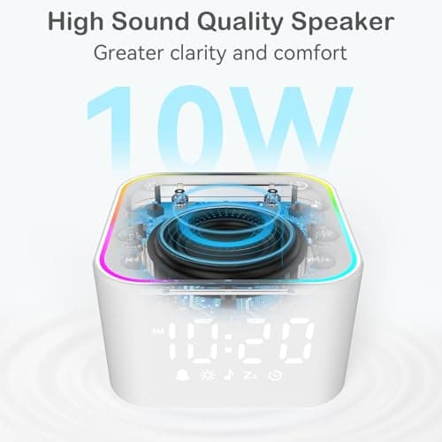 Wkzay White Noise Sound Machine: 30 Non-Looping Sleep Sound Therapy for Adults - Noise Canceling for Bedroom, Adjustable Night Light & Timer, Built-in Alarm Clock 9