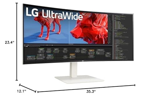 LG 38WR85QC-W 38 inch Curved UltraWide WQHD Nano IPS VESADisplayHDR 600 144Hz 1ms USB Type-C 90W Computer Monitor NVIDIA G-SYNC AMD FreeSync Premium Pro HDMI DisplayPort Tilt/Height/Swivel Stand White 8
