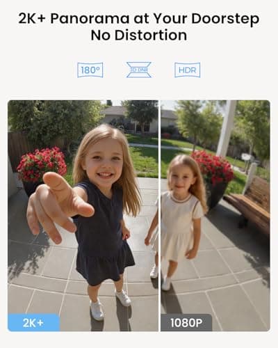 REOLINK Video Doorbell WiFi Camera - Wired 2K Outdoor, 5G&2.4G WiFi, 4:3 Wide View Angle, Smart Detection, Local Storage, No Subscription Front Door Home Security, Customized Chime V2 2