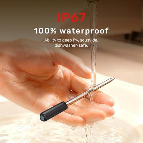 Meatmeet WiFi Wireless Meat Thermometer Digital, Bluetooth Meat Thermometer Wireless, Smart App Monitoring, IP67 Waterproof Meat Probe Thermometer for BBQ, Oven, Grill, Smoker (Pro) 6