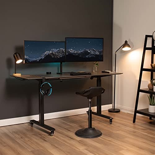 VIVO Full Motion Dual Monitor Desk Mount Clamp Stand VESA, Double Center Arm Joint, Holds 2 Screens up to 34 inches, STAND-V102D 6
