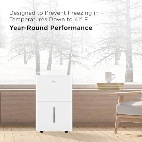 TCL 4500 Sq. Ft. Smart Dehumidifier with Pump, Energy Star, 50 Pints Per Day, Ideal for Whole House, Including Basements, Bedrooms, & Bathrooms, Works with Alexa/Google Assistant 8