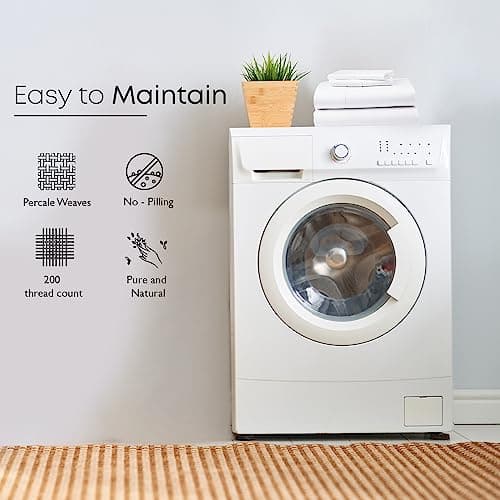 Linenwalas 100% Organic Percale Cotton Fitted Sheet Only, 16 Inches Deep Pocket Bottom Sheet, Oeko-Tex Certified, Snug-Fit, Cool and Crisp Strong Bed Sheets (White, King) 8