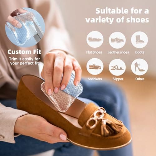 ZAIWOO Arch Support Inserts Women for Flat Feet, Gel Arch Inserts for Plantar Fasciitis Relief, Non-Slip Arch Support Pads, Two-Option of Different Heights 5