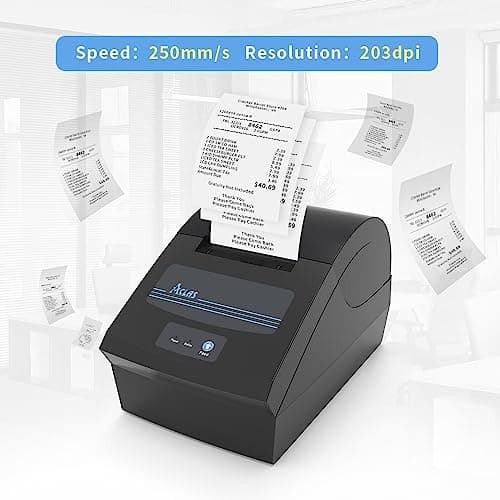Aclas Receipt Printer for Small Business USB 80mm Printer Pos Printer Support Cash Drawer, USB+D9 5