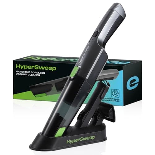 REATHLETE Hypersweep Cordless Vacuum Cleaner – Extra Powerful Suction, Large Dirt Capacity, Built-in Storage Tray, Flashlight for Dark Corners, One-Button Operation