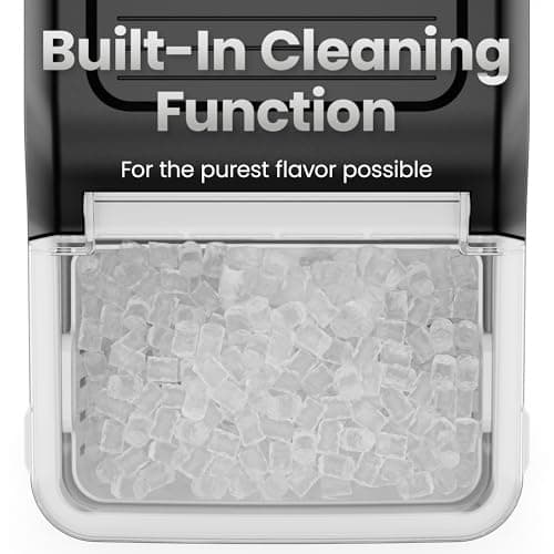 Iceman by Chefman Nugget Ice Maker Countertop, Pebble Ice Maker Machine, 26 lb in 24 Hours, Ready in 6 Minutes, Removable Ice Basket, Fun and Chewable Cubes, 1.5L Water Tank, Self-Cleaning Function 7