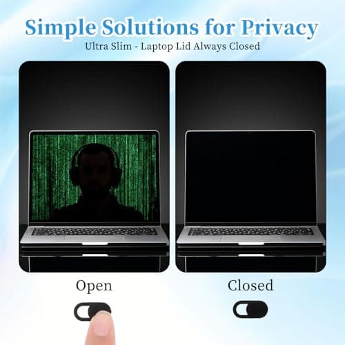 50 Pcs Webcam Cover Slide, 0.023 Inch Ultra-Thin Universal Laptop Camera Cover Slide for Laptop, Computer, Phone Protect Your Privacy and Security 5