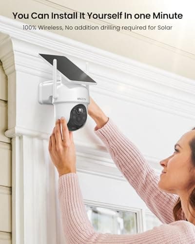 Security Cameras Wireless Outdoor, No Monthly Fee Solar Camera Outdoor Wireless, 4-Camera 2K Home Security Camera System with Base Station, Local Storage, PIR Motion Detection, Color Night Vision 6