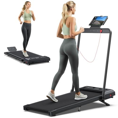WELLFIT Walking Pad with Incline, 3HP 320 lbs Capacity Treadmills for Home, 10% Incline Treadmill with Auto Belt Alignment System, Mute Remote, APP and Console Control for Small Space