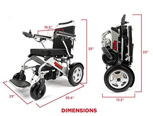 Porto Mobility Ranger Quattro Ultra 600W Motor Exclusive Lightweight Foldable Electric Wheelchair, Weatherproof, Stronger, Longer Range Super Horse Power, Dual Motor, All Terrain 2