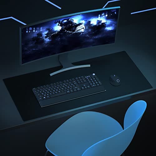 Wolaile Large Mouse Pad, 36x17 in Gaming Mouse Mat,Waterproof and Non-Slip Desktop Pad for Computer Keyboard,Black,XL 6