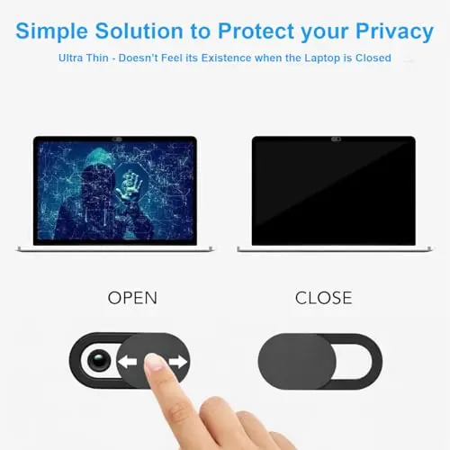 California JOS 9 Pack(3 Large + 3 Medium + 3 Small) 0.03 inch Ultra Thin Webcam Cover Slide Camera Blocker Protect Your Privacy Security for MacBook Air, Laptop, iPad, iMac, PC, iPhone 5