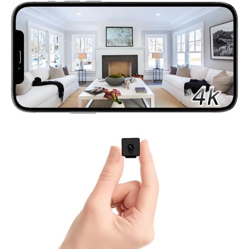 4K WiFi Mini Security Camera Wireless Indoor Home HD Small Outdoor Cameras Nanny Cam Portable Cams for House Pet Dogs Baby Office, Motion Detection Night Vision, Baby Monitor, App Control & SD Storage