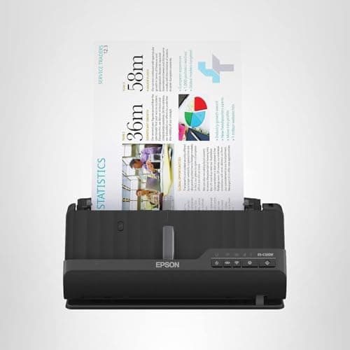 Epson Workforce ES-C320W - Wireless Compact Desktop Document Scanner - 2-Sided Scanning Auto Doc Feeder - Can Scan Paper and Cards - Black 9