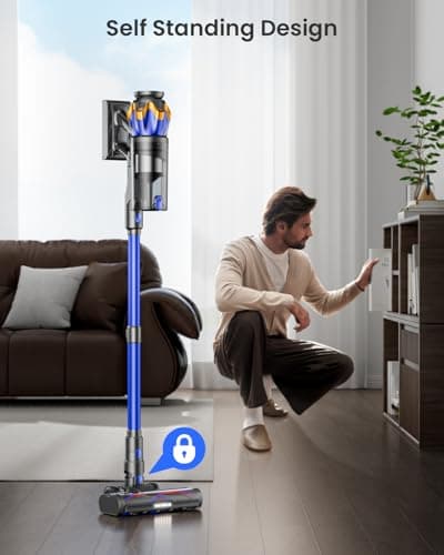 Cordless Vacuum Cleaner, Upgraded 650W 55KPA 70Mins Cordless Stick Vacuum Cleaner with Self-Standing and Touch Screen, Anti-tangle Wireless Vacumm, Vacuum Cleaners for Home/Pet Hair/Carpets/Floors 5