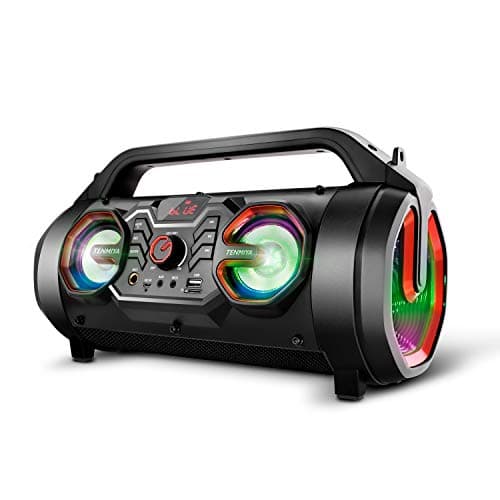 Portable Bluetooth Speaker with Subwoofer, Wireless Speakers with Booming Bass, FM Radio, RGB Lights, EQ, Stereo Sound, 10H Playtime, 30W Loud Speaker for Home, Outdoor, Party, Travel, Camping, Gifts 9