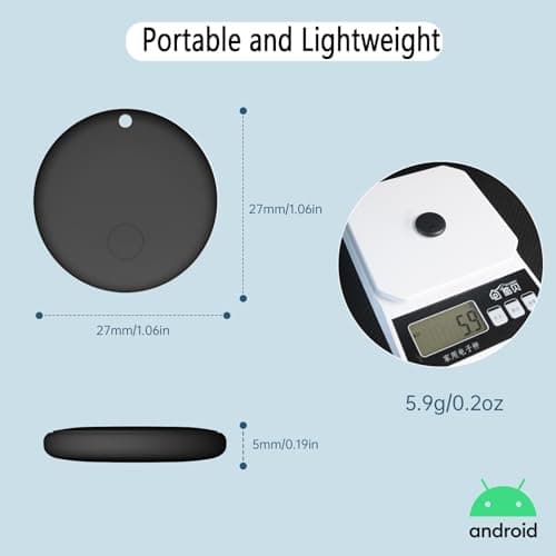 Bluetooth Tracker Android - 2 Pack, Item Finders Locators Work with Google Find My App (Only for Android), Tracker Tag for Keys, Luggage, Backpack, Wallet, Vehicle, Pets (Black) 3