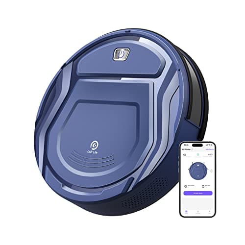 OKP Robot Vacuum Cleaner with Wi-Fi/APP/Alexa Control, Self Recharging, Brushless Design, Quiet Smart Robotic Vacuum Cleaner for Home Hard Floor, Carpet, Pet Hair Clean