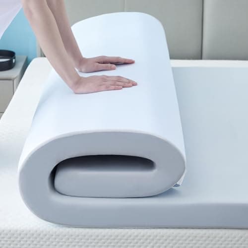 3 Inch Gel Memory Foam Cooling Mattress Topper Full Size with Cool-Touch Silky Cover for Cool Sleep & Pressure Relief, Non-Slip Adjustable Straps & Removable Cover, CertiPUR-US & Oeko-Tex Certified