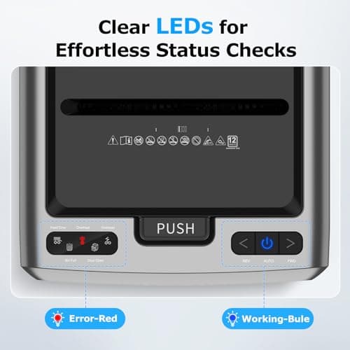 BONSEN 300-Sheet Auto Feed Paper Shredder, 60 Minutes Non-Stop Commercial Grade Heavy Duty Shredders for Office, 8.1 Gallon Micro Cut Document Shredder, P-4 Security Level,58dB Super Quiet (S3113) 6