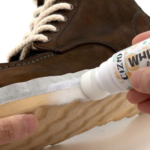 COZGO White Shoe Polish for Sneaker, Scuff Cover Shoe Whitener Whiteness on White Shoe Sneaker Leather Canvas, Mesh, Tennis, PU, Fabric, Foam and Rubber 7