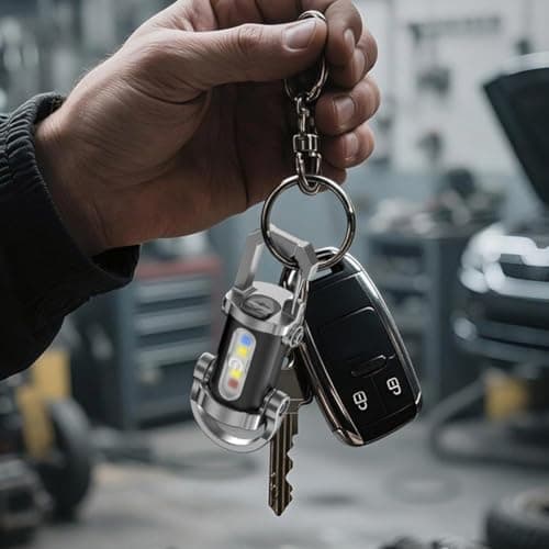 2 Pack Power Bank Keychain Flashlight, Rechargeable Keychain Flashlights, 1200LM EDC Tool With Red/Blue Strobe, USB-C Charging, IPX7 Waterproof, Portable Flashlight For Emergencies 8