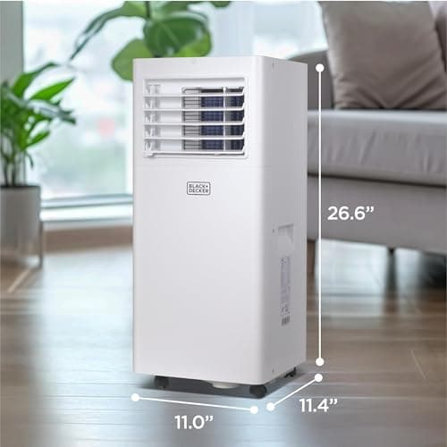 BLACK+DECKER Portable Air Conditioner, 8,500 BTU (5,100 BTU SACC) for Rooms Up To 350 Sq. Ft., Portable AC with Full Function Remote Control & Window Kit, BPACT05SM, White 6