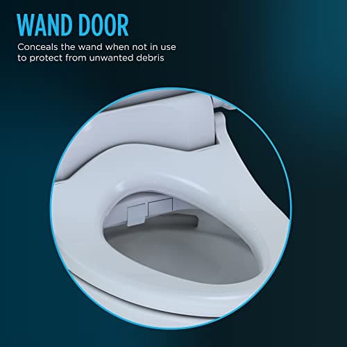 TOTO SW2043R#01 C200 Round Electronic Bidet Toilet Cleansing Water, Heated Seat, Deodorizer, Warm Air Dryer, and PREMIST, Cotton White 10