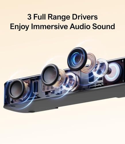 ULTIMEA 7.1ch Virtual Surround Sound Bar, Sound Bar for Smart TV with 4 Surround Speakers, Peak Power 330W, Surround Sound System for TV, App Control, TV Soundbar with Subwoofer, Opt/AUX/BT, Aura A40 8