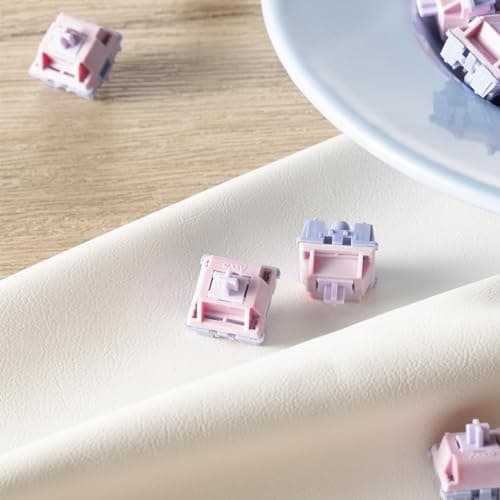 AKKO V3 Fairy Linear Silent Keyboard Switch for Mechanical Gaming Keyboard, 5-Pin 50gf Quiet Pre-Lubed Switches with Standard MX Structure (45pcs) 6