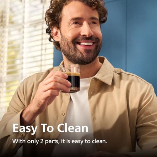 Philips 1200 Series Fully Automatic Espresso Machine, Classic Milk Frother, 2 Coffee Varieties, Intuitive Touch Display, 100% Ceramic Grinder, AquaClean Filter, Aroma Seal, Black (EP1220/04) 5