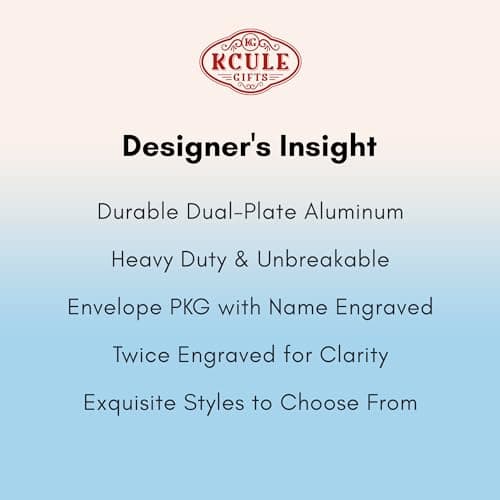 Personalized Luggage Tags: Custom Metal Luggage Tags for Suitcases, Backpacks and Bags with Your Personalized Text (Blue) 8