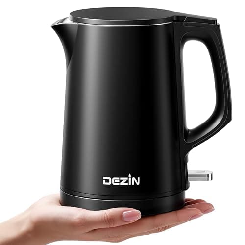 Dezin 0.8L Electric Kettle, Small Electric Kettle with Double Wall Construction, 304 Stainless Steel Electric Tea Kettle for Business Trip, Portable Travel Kettle with Auto Shut-Off