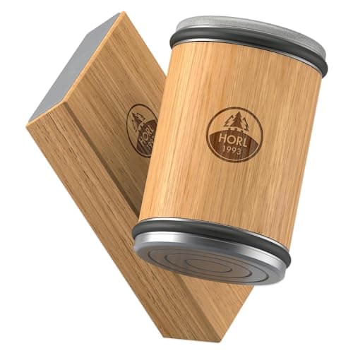 HORL 2 Oak Kitchen Knife Sharpener for Razor Sharp Edges Made in Germany - Rolling Sharpener for knives - Rolling Knife Sharpening Kit with Magnetic Holder with 15 & 20 Degrees