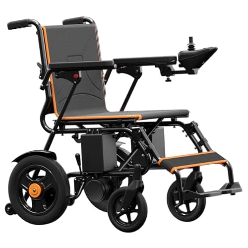 Electric Wheelchair, Foldable Wheelchair Lightweight for Adults, Motorized Wheelchair with Powerful Motor and Long Travel Range, All Terrain Electric Wheelchair for Seniors
