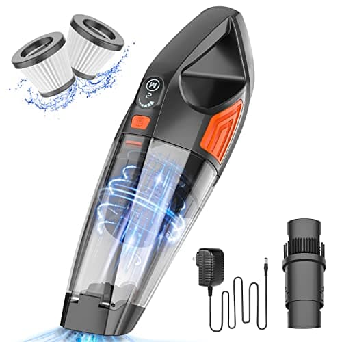 ATONEP Handheld Vacuum Cordless Cleaner,Powerful Portable and Dust Buster Hand Vcauum Rechargeable with Large-Capacity Battery for CarPetOfficeHome (Mixed Colors) (Dark Purple)