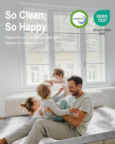 BedsPick 2 Inch Mattress Topper Twin XL Memory Foam, Mattresses Pad Extra Long Twin Charcoal Infused, Soft College Dorm Bed Toppers, CertiPUR-US and Oeko-Tex Standard 100 Certified 8