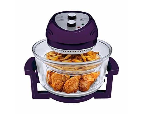 Big Boss Air Fryer, Super Sized 16 Quart Large Air Fryer Oven Glass Air Fryer, Infrared Convection Healthy Meal Electric Cooker with Timer, Dishwasher Safe, Plus 50+ Recipe Book