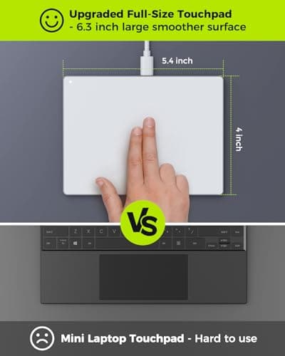 seenda Trackpad, External USB Touchpad High Precision Aluminum Track Pad with Multi-Touch Navigation Plug and Play for Windows 11/10 Desktop/Laptop/Notebook Computer PC (White) 5