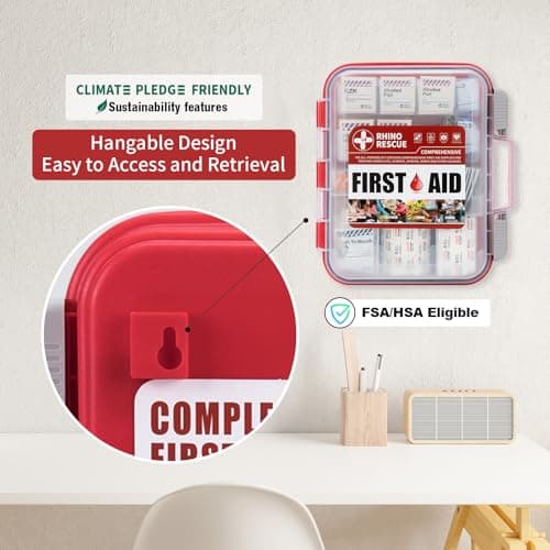 RHINO RESCUE 371 Pieces OSHA All-Purpose First Aid Kit, Home & Office Professional Medical Supplies, Ideal for Emergency, School, Business 6