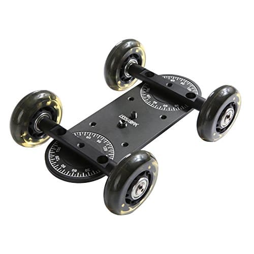 Sevenoak SK-DW03 Scaled Video Table Dolly with Rubberized Skate Wheels - Compatible with DSLR and Mirrorless Cameras