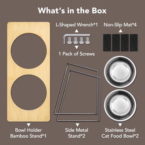 Smartoo Stainless Steel Elevated Cat Bowls - 15 Raised, Anti Vomiting, Dishwasher Safe 8