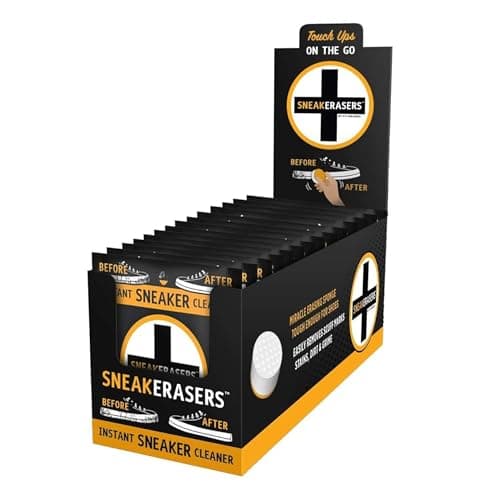 SneakERASERS Instant Sneaker Cleaner Sponge, Effective Shoe Cleaning Kit for White Sneakers, Tennis Shoes - Pre-Moistened, Portable Shoe Cleaner, Perfect for Smooth Soles and Midsoles, 3 Pack 8