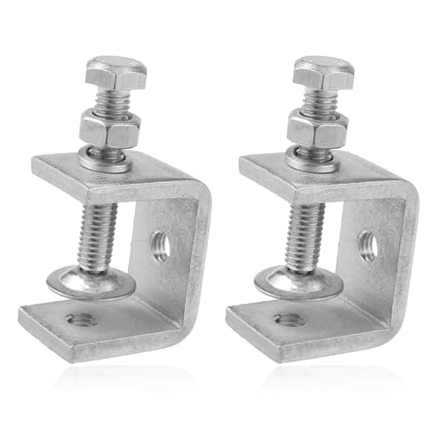 ZOWZEA 2 Pack 304 Stainless Steel Small C Clamps 1 Inch Mini C-Clamps Heavy Duty With Wide Jaw Opening for Woodworking and Welding Mounting (30mm)
