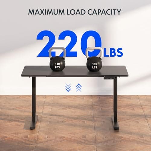 FLEXISPOT E6 Dual Motor Standing Desk Frame 3 Stages Electric Height Adjustable Stand Up Desk Frame Only ((Black) 5